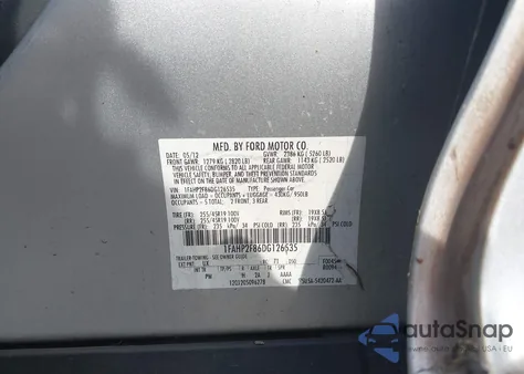 2013 Ford Taurus Limited z USA, uszkodzony, nr VIN 1FAHP2F86DG126535